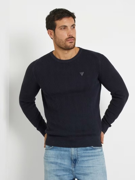 Guess Jeans Muški plavi džemper Guess Crew Neck Sweater