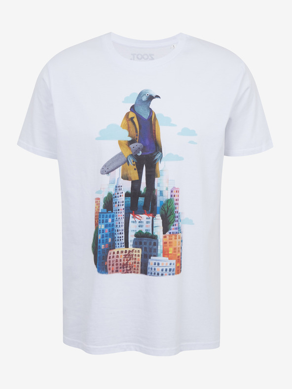 DOBRO Bijela muška majica s tiskom Zoot DOBRO. Golub