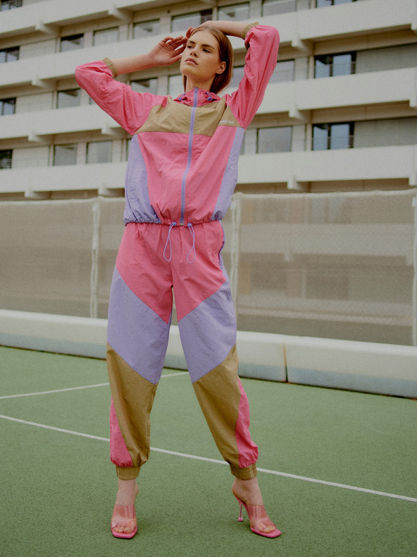 The Jogg Concept Jogg Concept bež-ružičasta ženska lagana jogging jakna