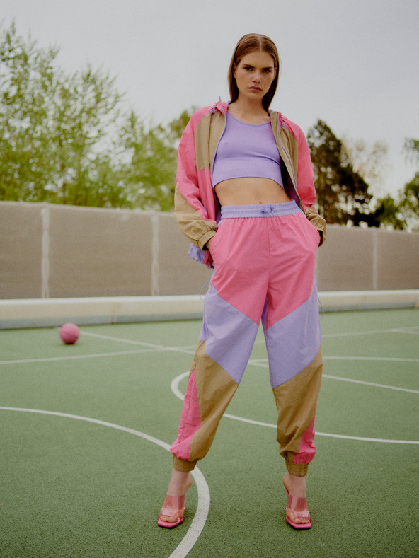 The Jogg Concept Jogg Concept bež-ružičasta ženska lagana jogging jakna