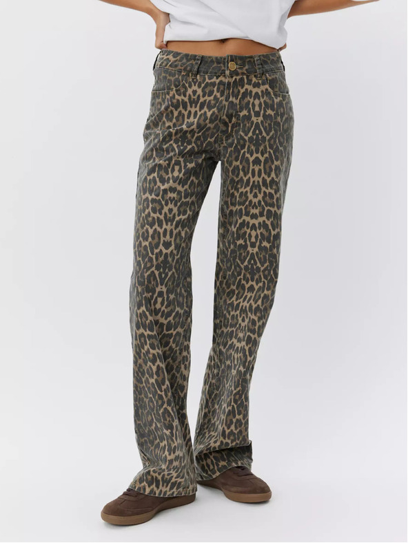 Sofie Schnoor Smeđe ženske hlače s uzorkom Sofie Schnoor