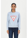 Guess Jeans Svijetloplava ženska dukserica s velikim trokutastim logom Guess jeans
