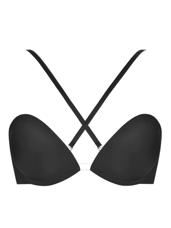 Wonderbra Crni ženski višenamjenski push-up grudnjak Wonderbra MULTIWAY BRA
