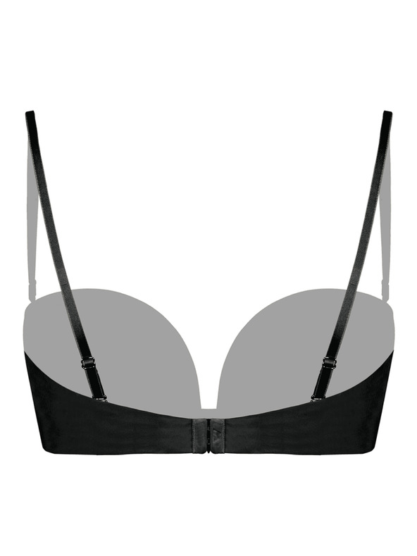 Wonderbra Crni ženski višenamjenski push-up grudnjak Wonderbra MULTIWAY BRA