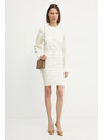 Guess Jeans Bijela ženska mini suknja od vunene mješavine s logom 4G Guess jeans