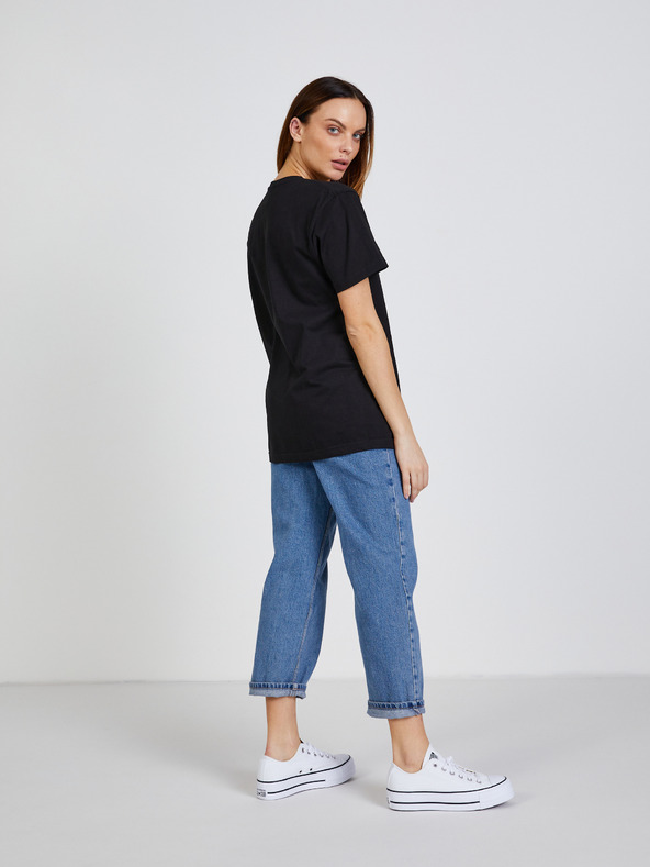 DOBRO Crna unisex majica s DOBRO vezom pčela. za Forsage