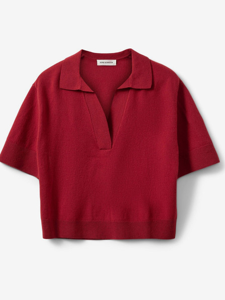 Sofie Schnoor Crveni ženski pulover od vunene majice Sofie Schnoor