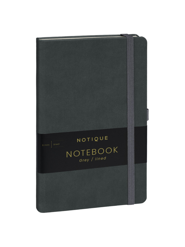 NOTIQUE NOTIQUE Bilješke sive, crte, 13 x 21 cm