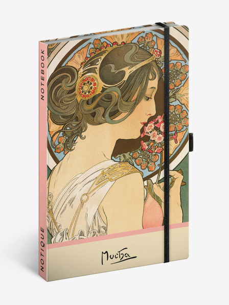 NOTIQUE NOTIQUE Notes Alfons Mucha – Petrklíč, točkasto, 13 x 21 cm