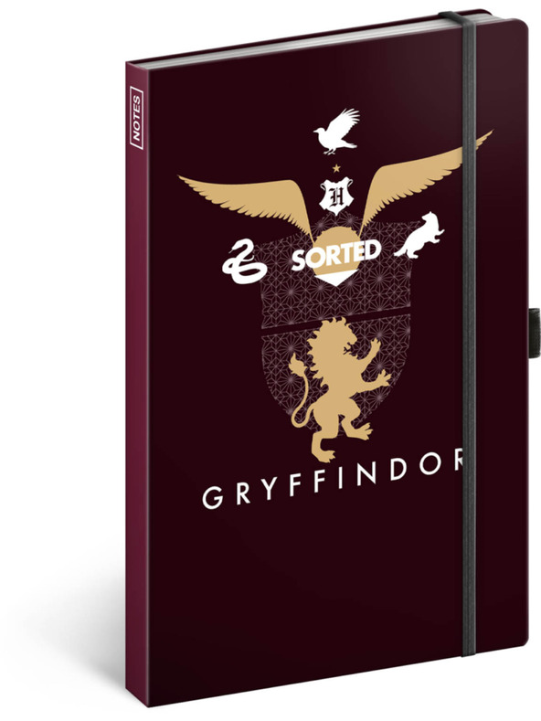 NOTIQUE NOTIQUE Bilješke Harry Potter - Gryffindor, podstavljene, 13 x 21 cm BAAGL