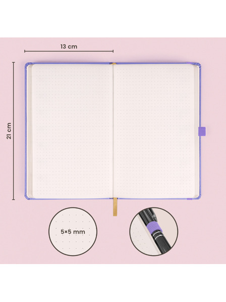 NOTIQUE NOTIQUE Notes Lila, točkasto, 13 x 21 cm