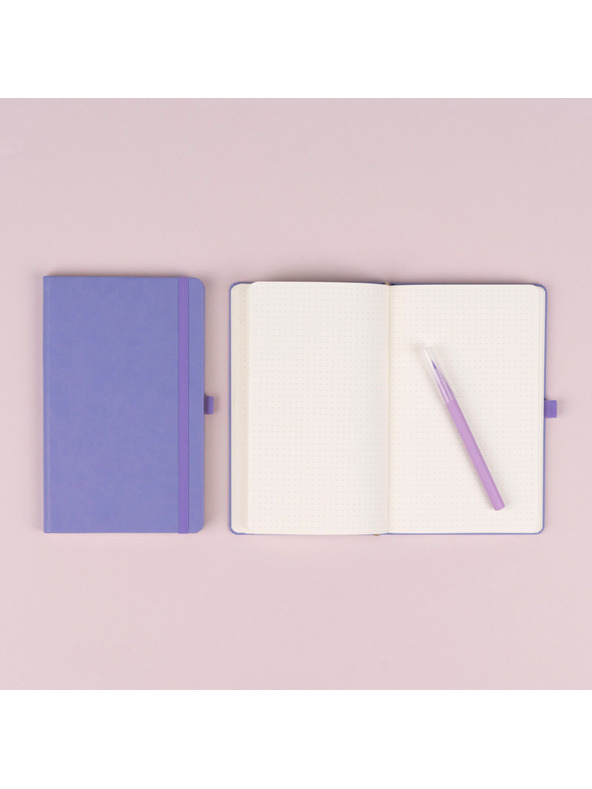 NOTIQUE NOTIQUE Notes Lila, točkasto, 13 x 21 cm