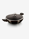 Berlingerhaus Wok tava s poklopcem s mramornom površinom 30 cm Shiny Black Edition BERLINGERHAUS