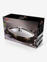 Berlingerhaus Wok tava s poklopcem s mramornom površinom 30 cm Shiny Black Edition BERLINGERHAUS
