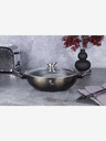 Berlingerhaus Wok tava s poklopcem s mramornom površinom 30 cm Shiny Black Edition BERLINGERHAUS