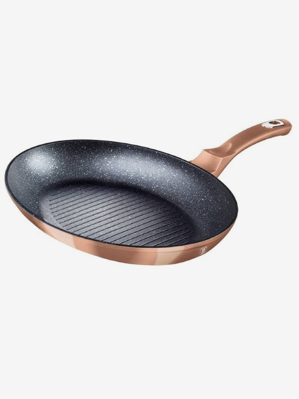 Berlingerhaus Tava za ribu i odreske s mramornom površinom 35 cm Rosegold Metallic Line BERLINGERHAUS