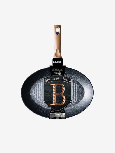 Berlingerhaus Tava za ribu i odreske s mramornom površinom 35 cm Rosegold Metallic Line BERLINGERHAUS