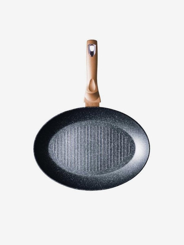 Berlingerhaus Tava za ribu i odreske s mramornom površinom 35 cm Rosegold Metallic Line BERLINGERHAUS