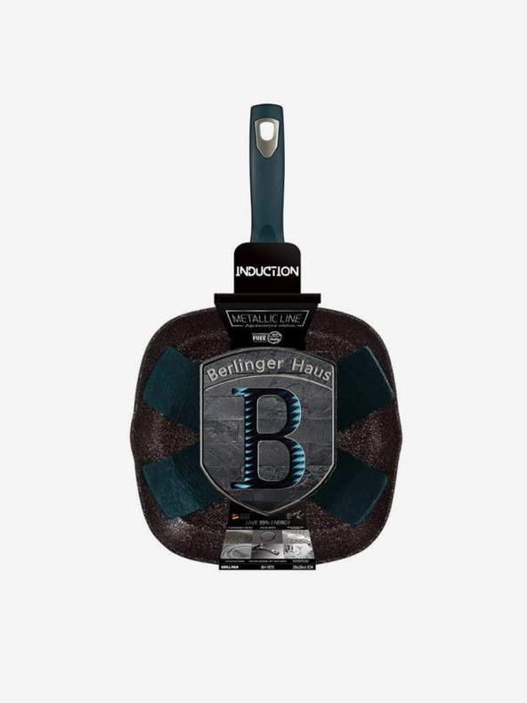 Berlingerhaus Grill tava s mramornom površinom 28 cm BERLINGERHAUS Metallic Line Aquamarine Edition
