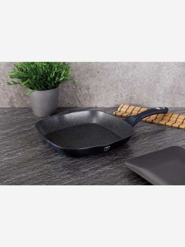 Berlingerhaus Grill tava s mramornom površinom 28 cm BERLINGERHAUS Metallic Line Aquamarine Edition