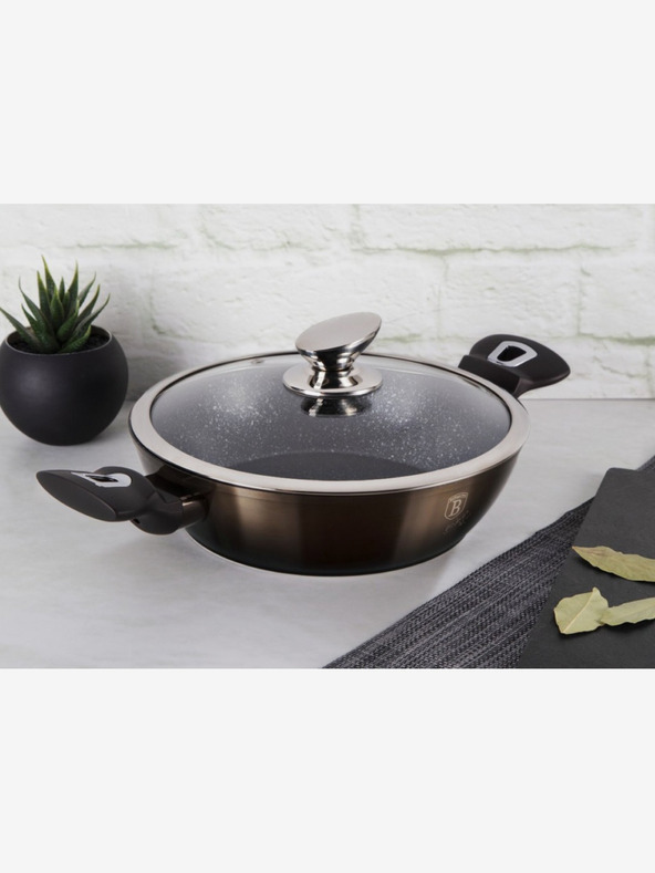 Berlingerhaus Duboka tava s poklopcem 28 cm Shiny Black Collection BERLINGERHAUS