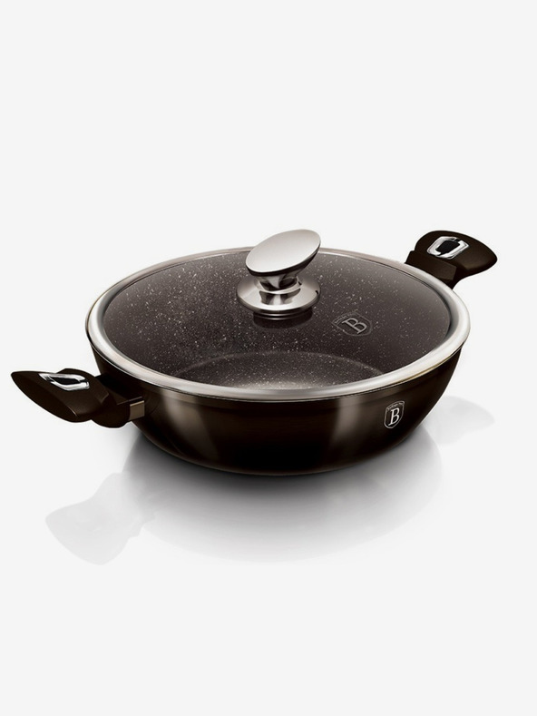 Berlingerhaus Duboka tava s poklopcem 28 cm Shiny Black Collection BERLINGERHAUS
