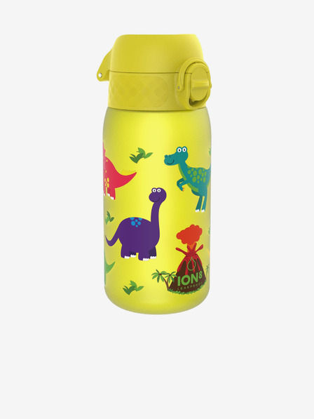 ION8 Žuta uzorovana bočica Ion8 Leak Proof Dinosaur (350 ml)