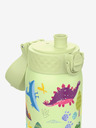 ION8 Svijetlo zelena uzorovana čelična bočica Ion8 Leak Proof Dinosauri (400 ml)