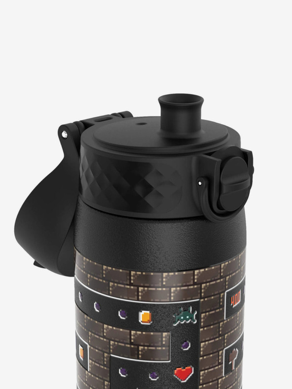 ION8 Crna uzorovana čelična bočica Ion8 Leak Proof Gamer (600 ml)
