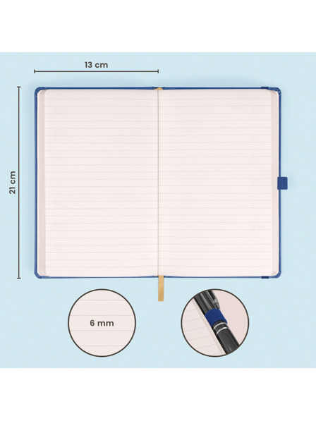 NOTIQUE NOTIQUE Bilješke Tamnoplava, s linijama, 13 x 21 cm