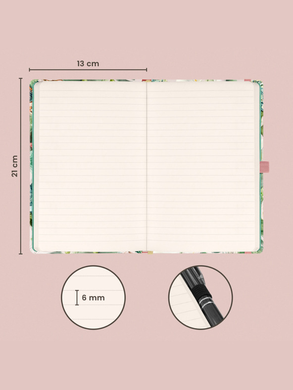 NOTIQUE NOTIQUE Bilješke Ljiljan, crte, 13 x 21 cm