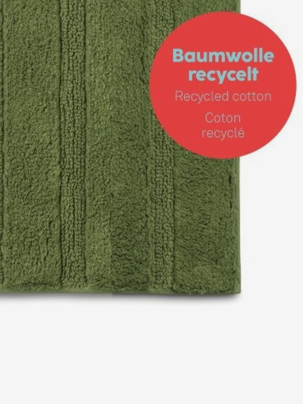 Kela Kupaonski tepih Megan 100% pamuk mahovina zelena 120,0x70,0x1,6cm KELA