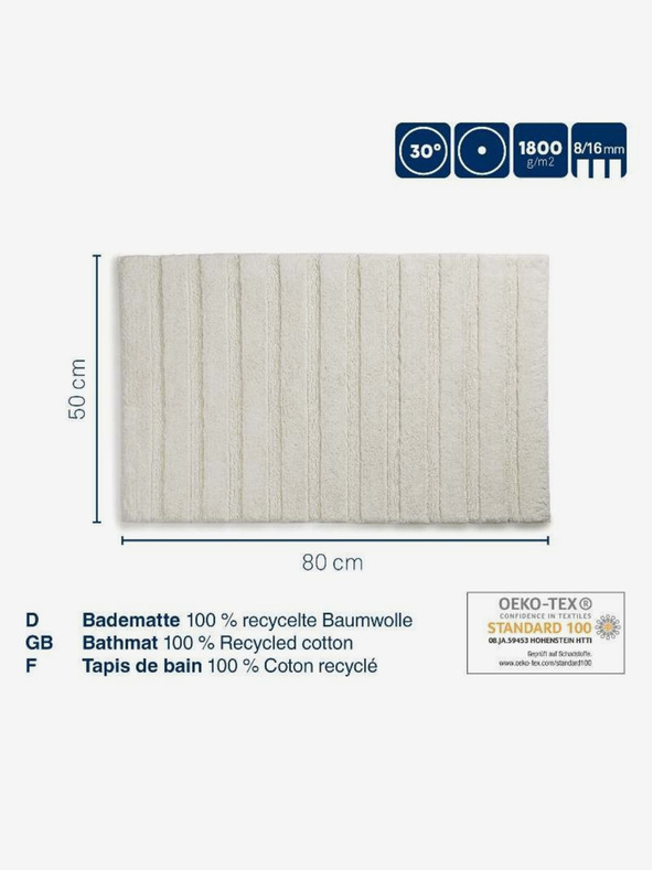 Kela Kupaonski tepih Megan 80x50 cm pamuk terra KELA