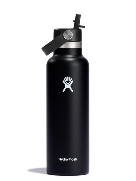 Hydro Flask Hydro Flask Termos boca od nehrđajućeg čelika Standardna kapica sa slamkom za usta 21 oz (621 ml) crna