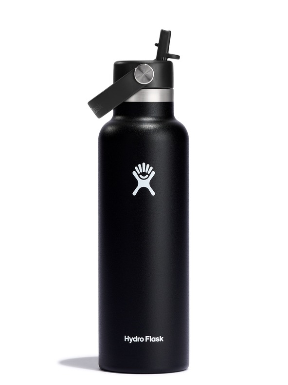 Hydro Flask Hydro Flask Termos boca od nehrđajućeg čelika Standardna kapica sa slamkom za usta 21 oz (621 ml) crna