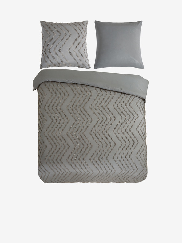 Pure Siva posteljina s uzorkom Pure 240 x 220 cm