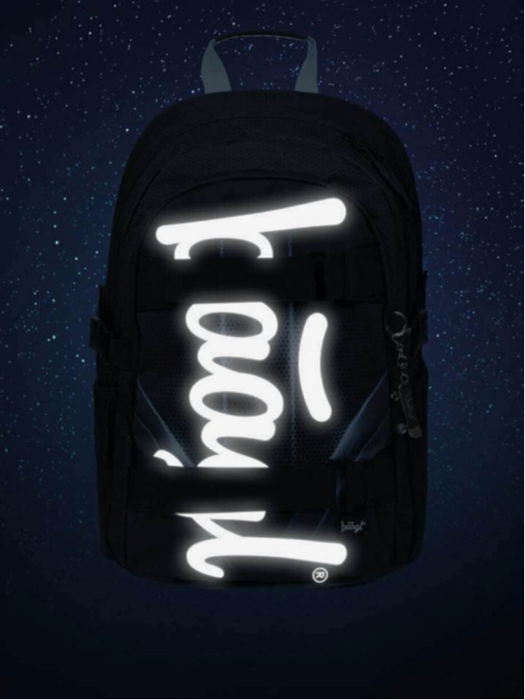 BAAGL  Black 3 kompleta skate bluelight: ruksak, pernica, torba Baagl