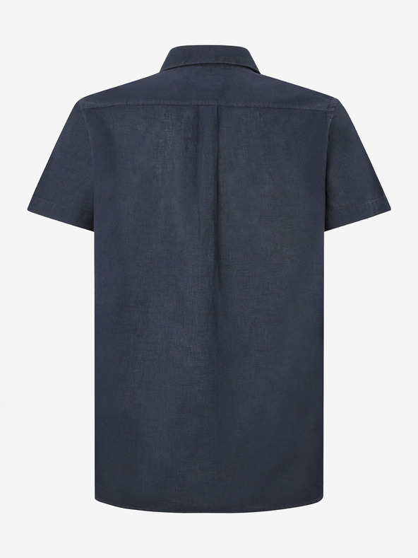 Pepe Jeans Pepe Jeans tamnoplava muška lanena košulja kratkih rukava