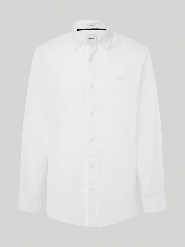 Pepe Jeans Pepe Jeans bijela muška lanena košulja