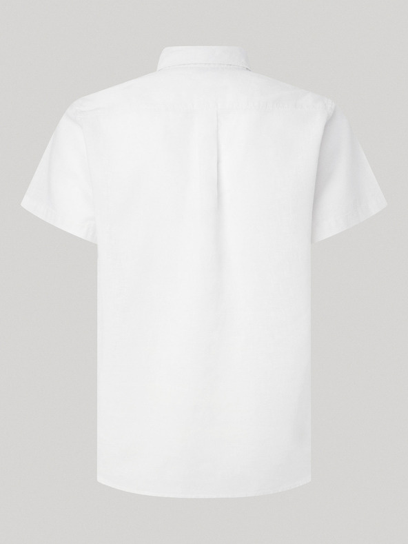 Pepe Jeans Pepe Jeans bijela muška lanena košulja kratkih rukava