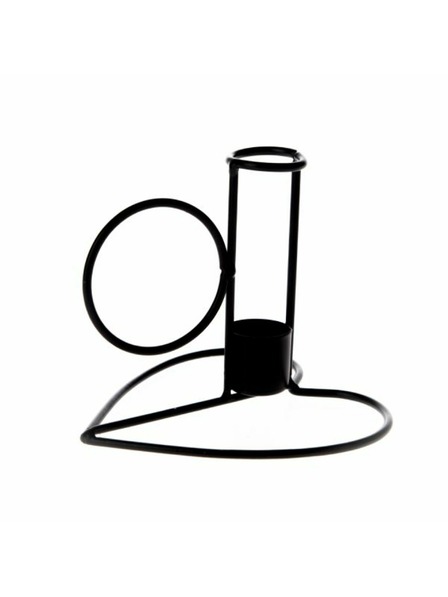 Casa de Engel Metalni stalak za svijeće - srce, crni, 0/96