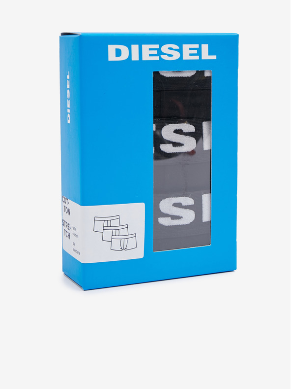 Diesel Komplet od tri muške bokserice u crnoj boji Diesel
