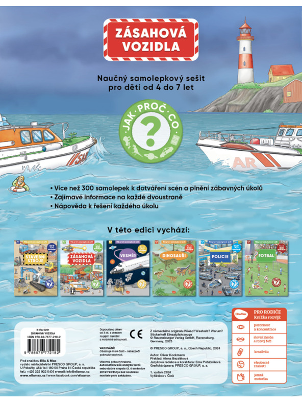 BAAGL  Moja prva knjiga naljepnica - HITNA VOZILA