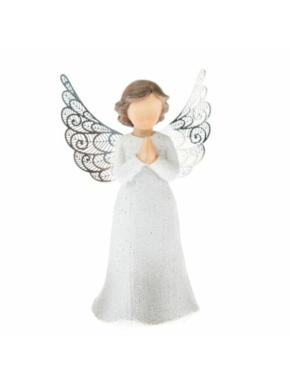 Casa de Engel Poliresinski anđeo s metalnim krilima, moleći se, 9/108