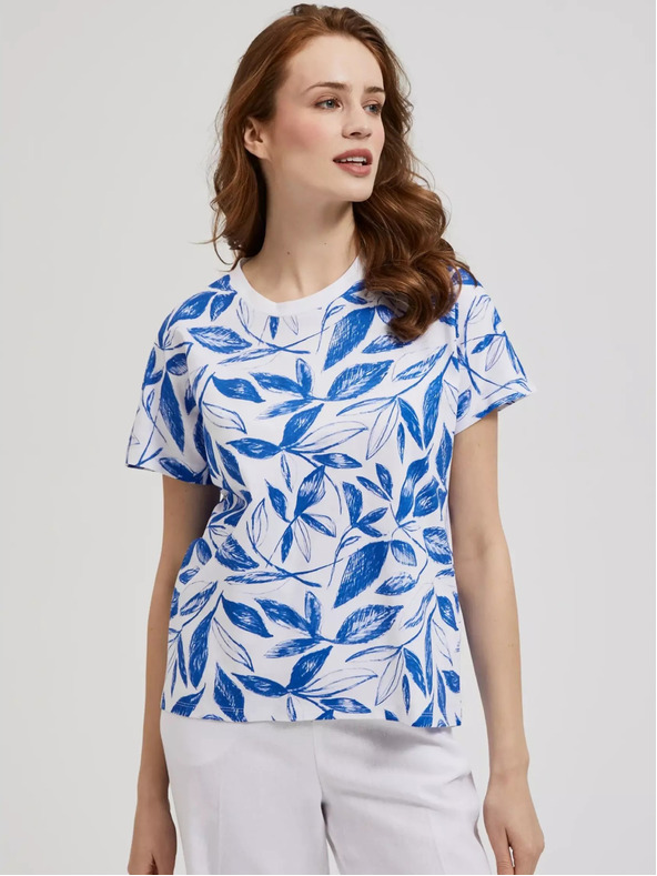 Moodo Plava bluza s Moodo printom lišća