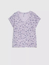 Moodo Ljubičasta bluza s cvjetnim uzorkom i V-izrezom Moodo