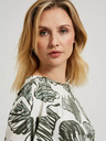 Moodo Moodo zelena bluza s tropskim printom