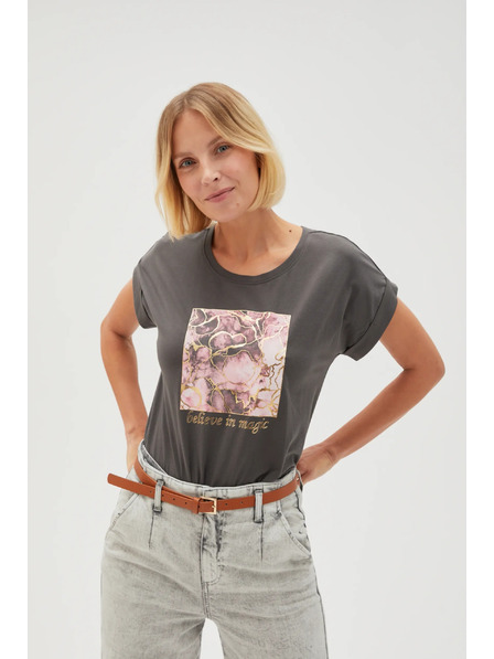 Moodo ŽENSKA MAJICA L-TS-4630 SIVA Moodo