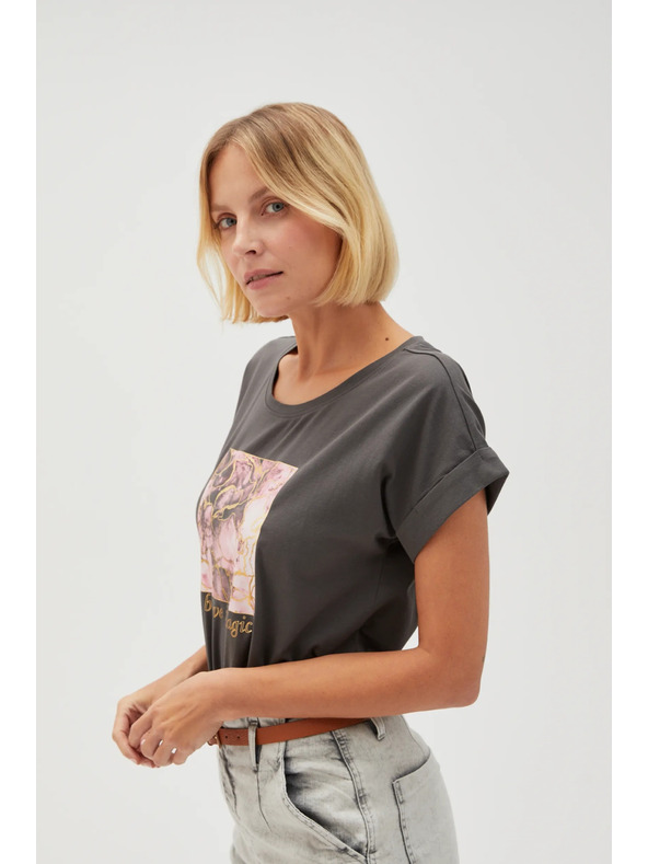 Moodo ŽENSKA MAJICA L-TS-4630 SIVA Moodo