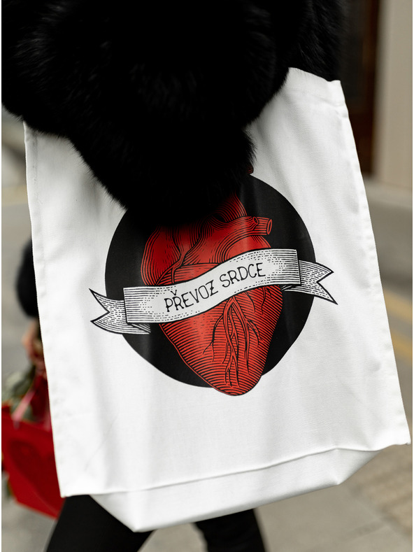 ZOOT.Original Bijela platnena torba ZOOT Original Transporting the heart